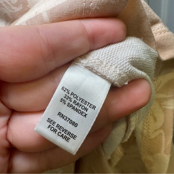 Cato Tan/Beige Scoop Neck Short Sleeve Knit Romper size M - Picture 8 of 10